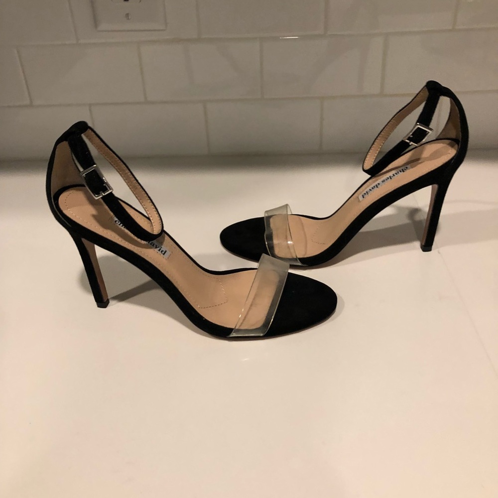 Charles David Cristal Sandal Transparent Toe Strap